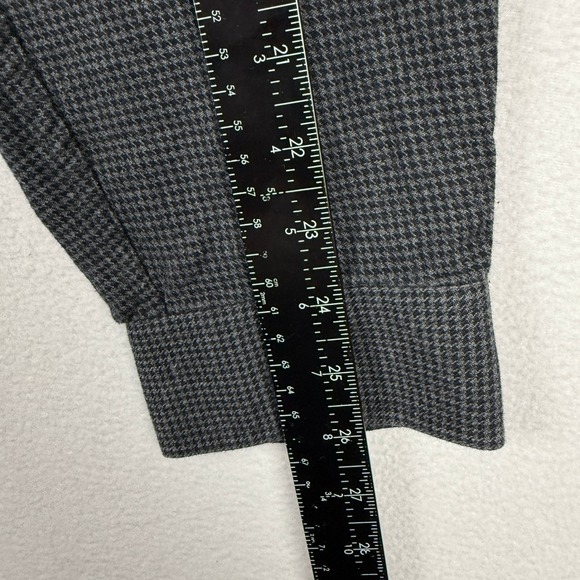 L.L. Bean Flannel Shirt Mens XL‎ Tall Black Grey Houndstooth Long Sleeve - Picture 8 of 8